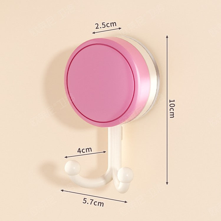 Dopamine double-headed suction cup hook, no need to punch holes, kitchen and bathroom hanging towel, sanitary tissue paper, strong load-bearing sticky hook
