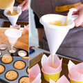 Handheld cake batter separator cream chocolate spout funnel measuring cup baking tool