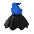girls' sleeveless flounced fluffy gauze princess dress
