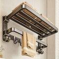 Gun gray bathroom punch-free towel rack wall-mounted bathroom toilet storage rack bath towel rack bathroom storage rack