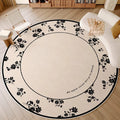 Carpet living room no-wash and wipeable round waterproof cream style  new bedroom bedside light luxury classy floor mat