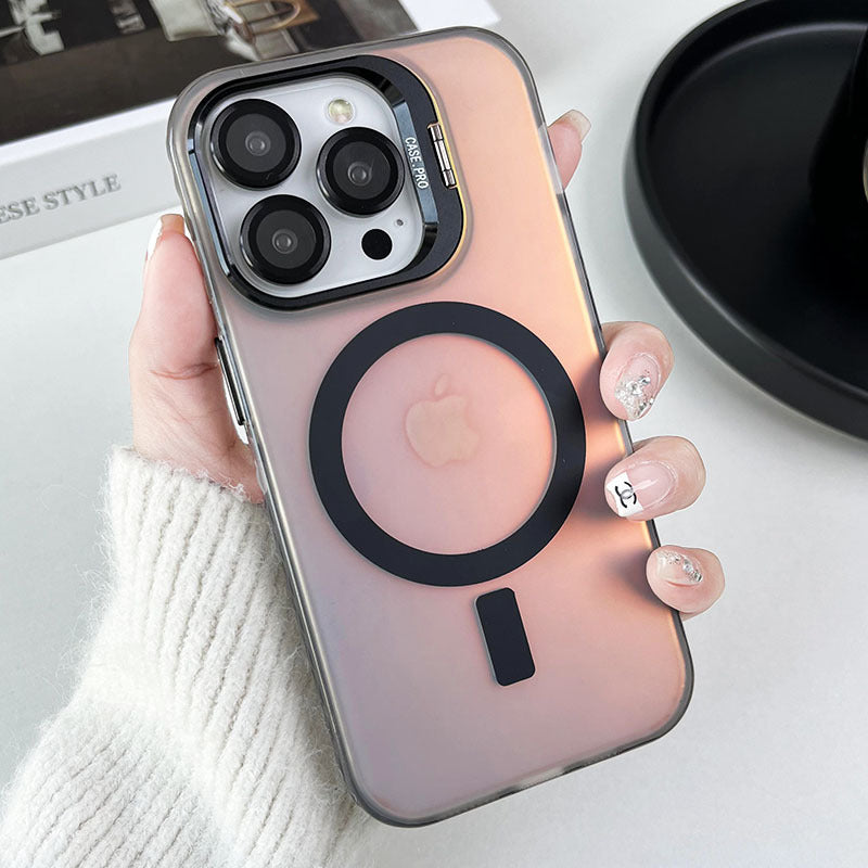 Laser color-changing imd phone case for iphone 16, apple 17 pro, with hardware lens protection and magnetic 15 series compatibility