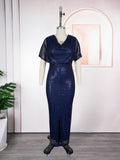 evening gown banquet dress hostess african cross-border fashion sequin plus size women's clothing european and american elegant dress