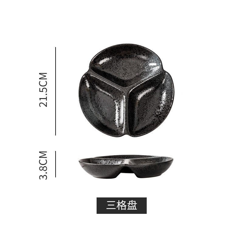 Japanese retro dessert plate - stylish & practical for home use - perfect for single servings, breakfast, snacks, and desserts