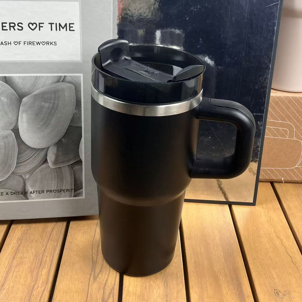 Amazon 14oz handle ice cup 304 stainless steel vacuum insulated cup portable mini car cup