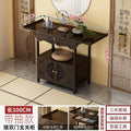 【upgraded version】100cm long strip with drawer, widened design - carved cabinet door