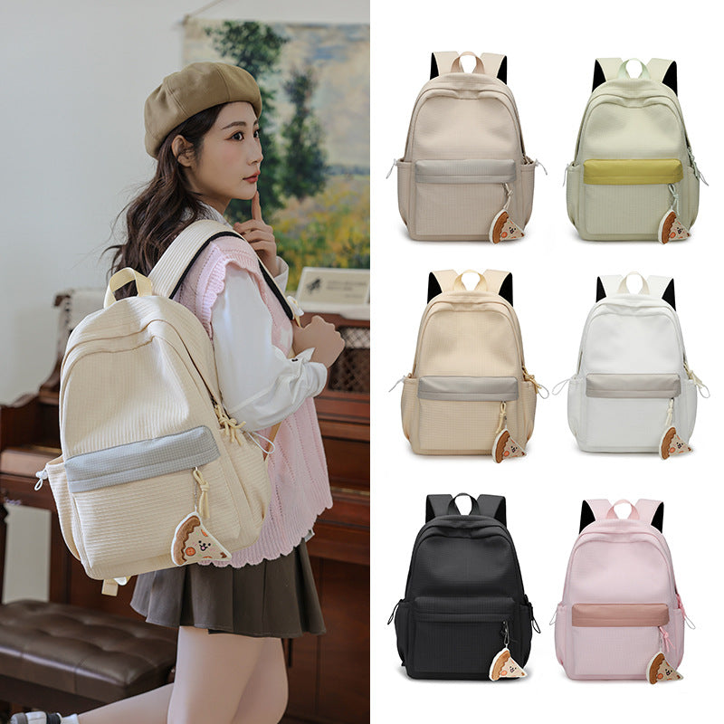 New large-capacity high-value women's fashion trend versatile schoolbag junior high school high school students college students backpack
