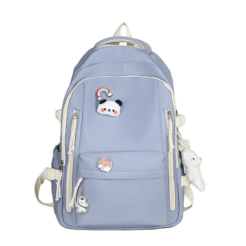 New schoolbag female Korean version Harajufeng junior high school student schoolbag primary school student large capacity backpack cute backpack