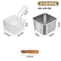 Creative multifunctional pot outdoor portable fruit box for home square fryer with frying basket crisper box can be personalized