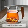 Guanshan cup fair cup with handle and filter glass fair cup square public cup tea drain set tea set tea cup