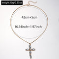 Wholesale cross necklaces: european and american ins style minimalist design, diamond-accented necklace, fashionable and versatile, popular clavicle chain for women