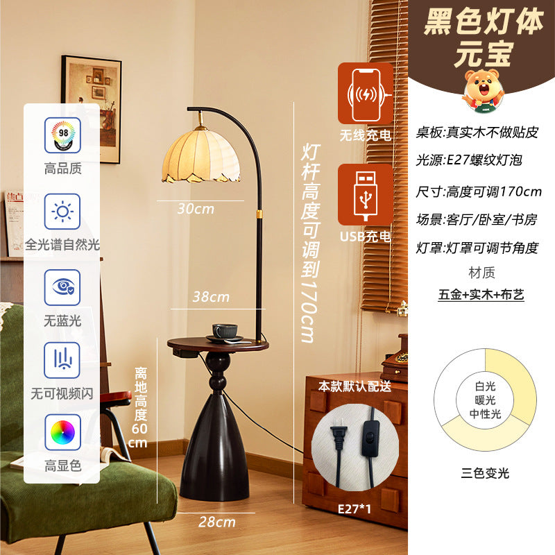 Wabi Stillwind Floor Lamp Living Room Sofa Bedroom Bedside Lamp Creative with Coffee Table Medieval Ambient Light Vertical Desk Lamp