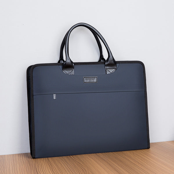 Yiyunchen briefcase custom logo file bag business men's zipper briefcase large capacity thickened waterproof