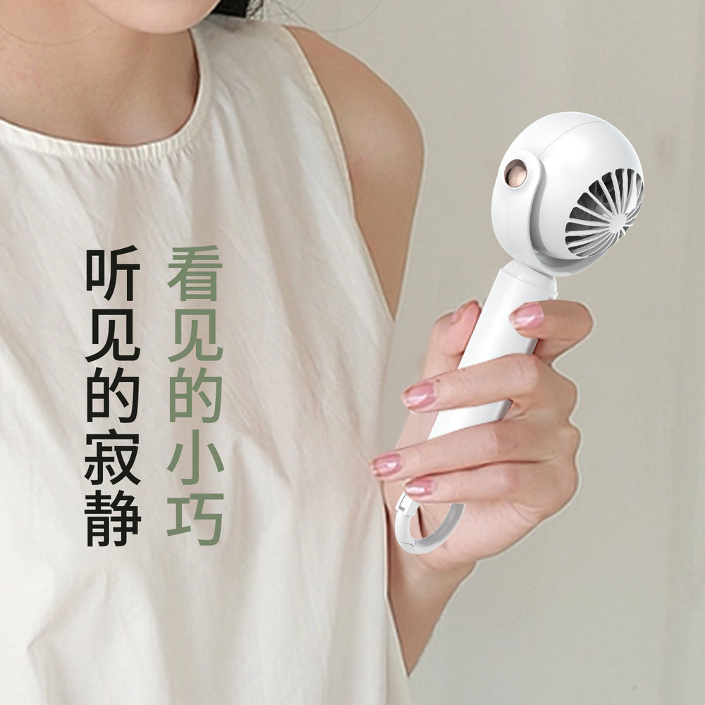 New mini handheld fan - usb rechargeable desktop fan with portable hook for outdoor use