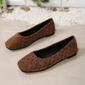 summer new french square toe ballet flats polka dot mary janes women's fabric in-stock size 43