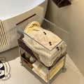 Vintage-style laundry hamper - mobile laundry basket cart - large capacity laundry basket - bathroom laundry basket organizer