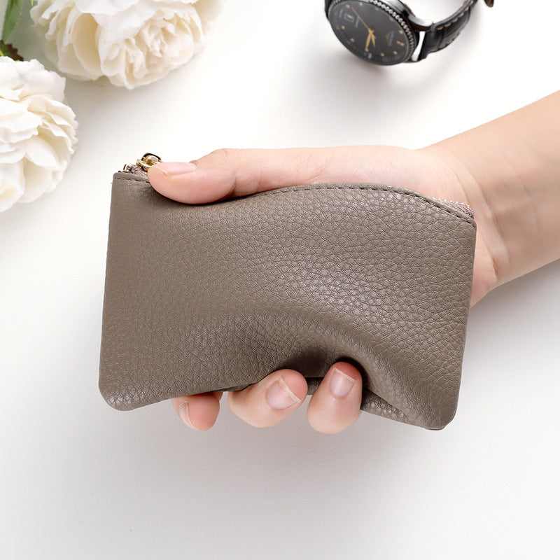 Small key zipper coin women's small wallet change bag mother model popular thin mini change bag storage bag