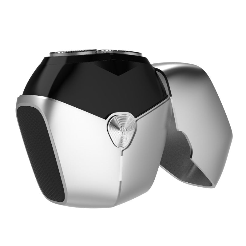 Magnetic blade 8w portable electric shaver, rotary razor, fully washable, rechargeable, ultra-quiet for men