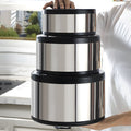 stainless steel insulated lunch box set - 3 piece portable thermal food container student meal box gift set