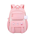 New arrival primary and secondary school students backpack large capacity burden reduction spine protection student school bag small stuffed pendant and pin storage