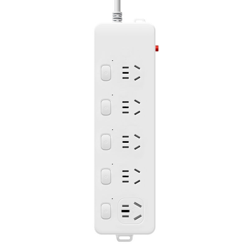 Power strip with safety shutters, overload protection, and surge protection - 16a receptacle