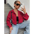 fashion  winter new arrivalretrocasual lapel loose corduroy jacket outwear women