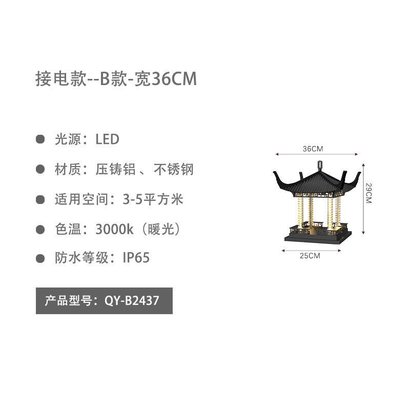 Solar powered post cap lights - outdoor waterproof garden lights for pillars, gates, and fences - villa column lights