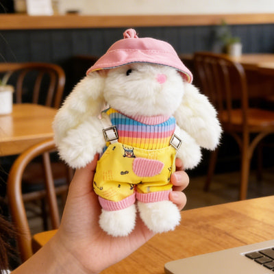 Lop-eared rabbit stuffed toy keychain pendant rabbit couple school bag small pendant birthday gift doll machine doll