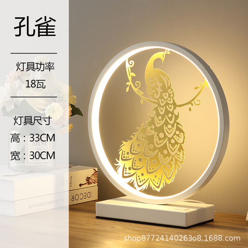 Minimalist modern stylish creative round table lamp - bedroom bedside lamp - cozy home & hotel - remote control dimmable touch lamp