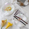 Stylish high-looking four-corner frosted plate creative asymmetrical jewelry watch plate desktop special-shaped storage plate display plate