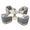 Luxury hotel lobby meeting table and chair set, sales office sofa, business reception area, rest area - one table with four chairs