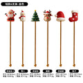 304 stainless steel christmas reindeer & snowman stirring spoon set - coffee, milk tea, dessert spoons - exquisite gift box packaging - wholesale