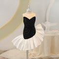 Custom european and american style baby dress princess gown sequin patchwork mermaid slim fit round neck cute odm evening dress