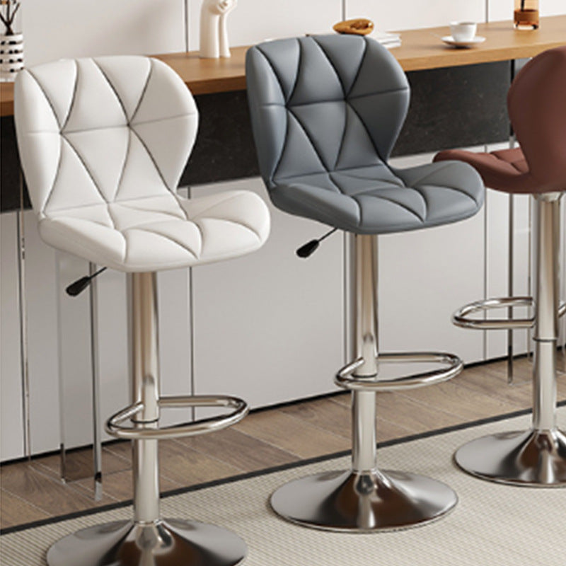 pu leather bar stool - swivel, adjustable height dining chair, bar island stool, modern minimalist high chair