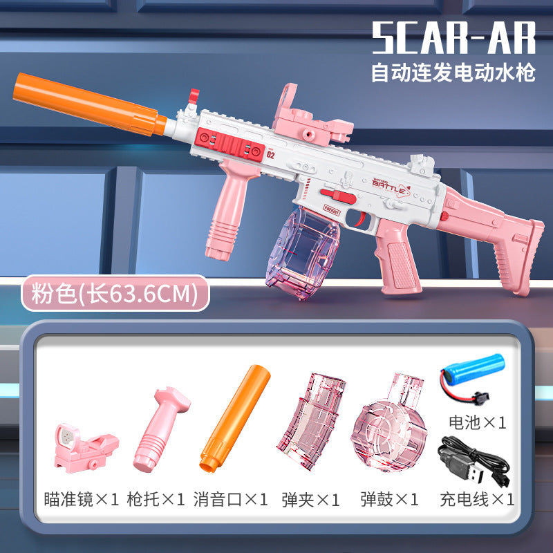 new arrivalscar black technology continuous electric water gun kidssummer fully automatic water spray water gun toy
