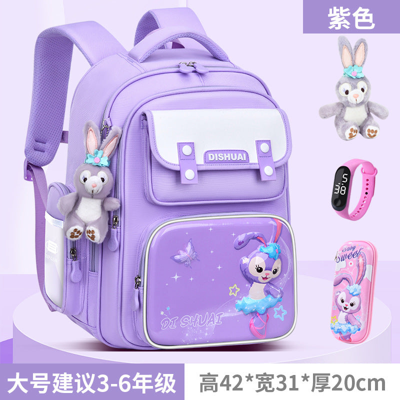 Elementary school backpack for boys, grades 1-2, ages 3-6, lightweight, child-friendly, spine-protecting, 2026 new model