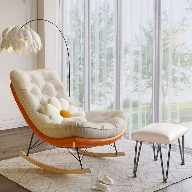 Honeycomb rocking chair scandinavian rocking chair recliner accessible luxury lazy chair for home adult single sofa chair balcony casual chair