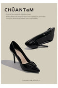 Grape mom's same elegant socialite nude high heels for women 2025 new arrivalsense of designniche stylefrenchv buckle tip