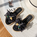 Fairy-style women's flat sandals, non-slip, perfect for summer 2024. featuring a bow detail, ideal for the beach or everyday wear