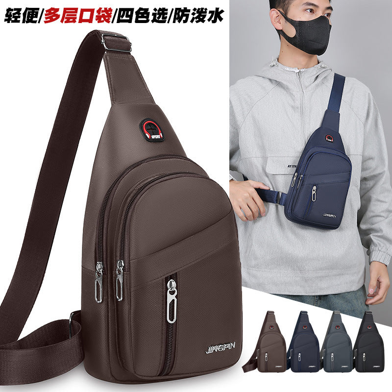 Cross-border fashion breast bag men's Oxford casual shoulder bag diagonal span new backpack trendy waist bag crossbody bag wholesale none