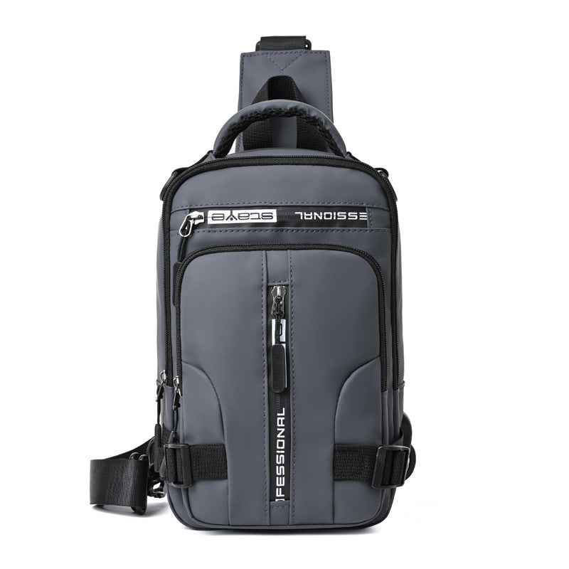 New messenger bag men's multi-compartment large-capacity shoulder bag travel business simple breast bag casual fashion backpack