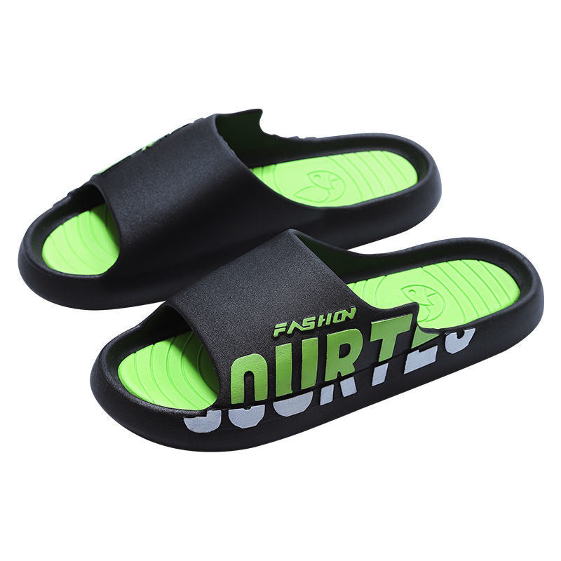 Men's summer slippers - trendy thick-soled indoor/outdoor slides - comfortable & stylish