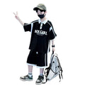 Boys' summer outfit set  new kids' short sleeve two-piece set boys' summer casual waffle knit polo shirt trendy