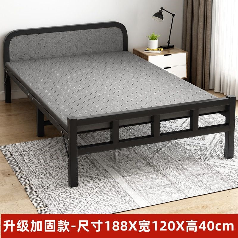 Folding bed single bedfor home rental hard bed adult dormitory simple bed portable iron bed companion bed extra bed