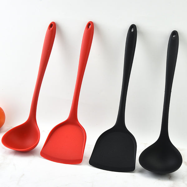 Silicone shovel non-stick pan special spatula high temperature resistant silicone shovel household kitchen cooking shovel stir fry spoon soup spoon kitchen utensils