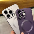 Ultra-thin frameless metallic paint magnetic suction suitable for iphone17pro mobile phone case apple 15 lens film protective cover