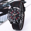 28029 new wish export sports silicone fashion racing business quartz men's watch wholesale