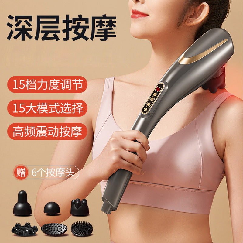Dolphin massage stick hammer electric handheld shoulder and neck knocking cervical spine waist whole body meridian hammering back vibration instrument