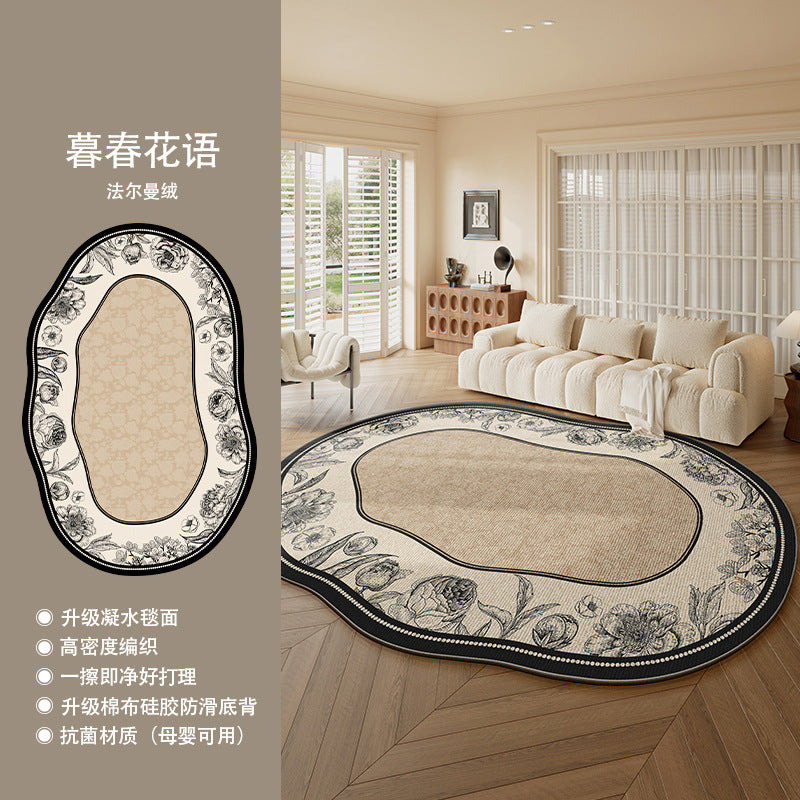 Distributed carpet living room no-wash and wipeable new arrival medieval style frenchretro special-shaped irregular stain-resistant bedroom floor mat