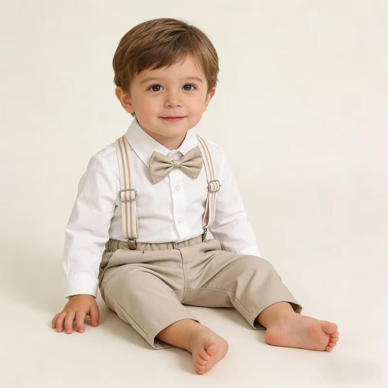 One-year-old dress for baby boys fall and winter british style birthday party clothes for boys overalls suit baby suit